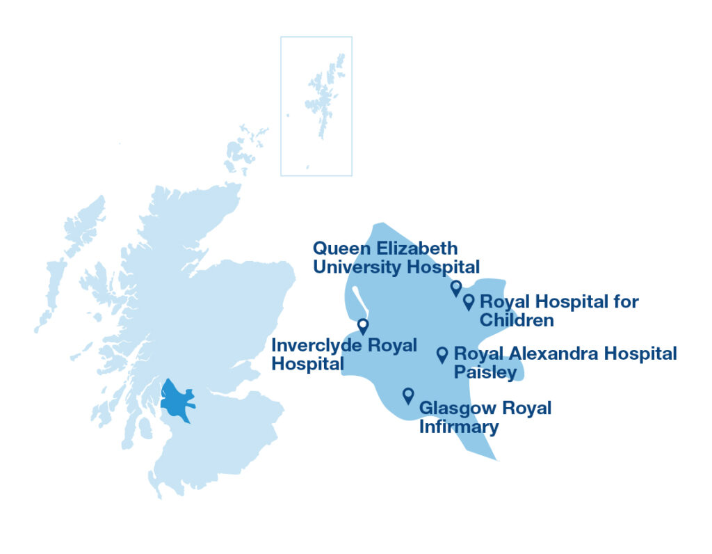 Map of NHS Greater Glasgow & Clyde