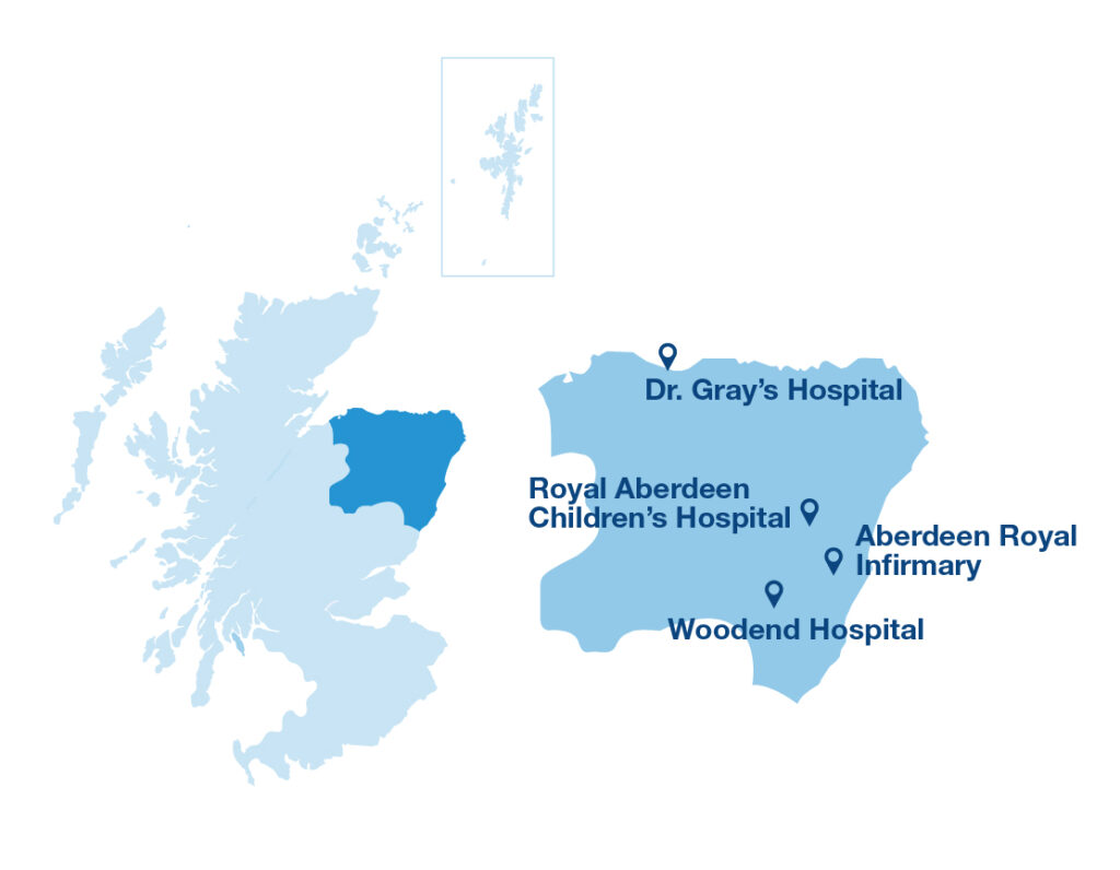 Map of NHS Grampian