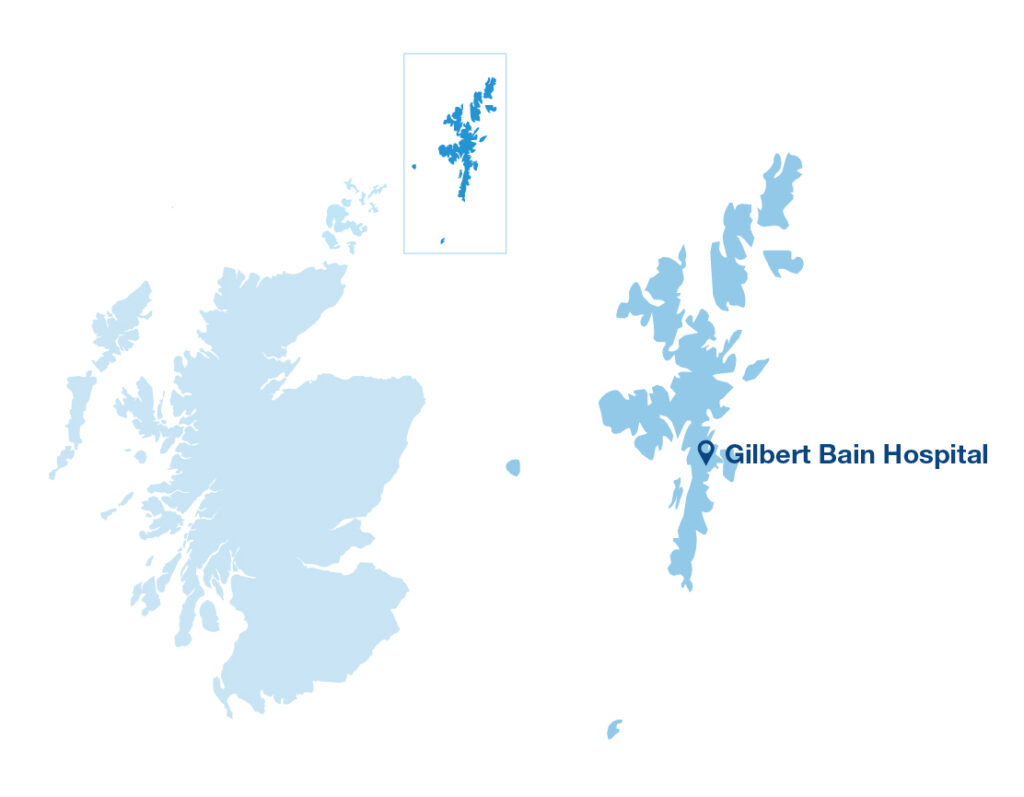 Map of NHS Shetlands